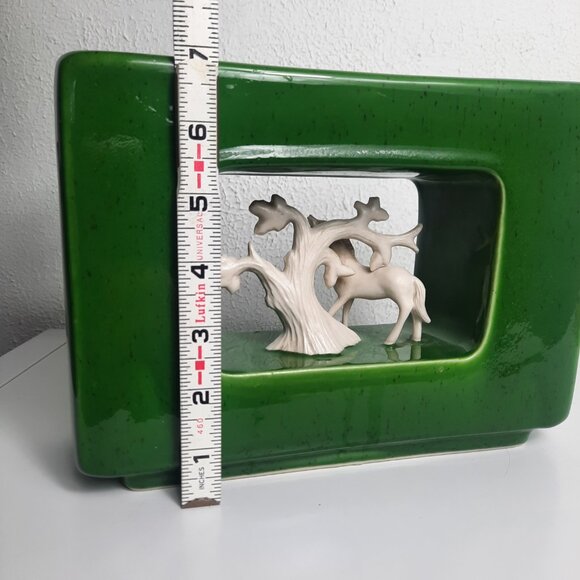 Vintage MCM Howard Pierce California USA Pottery Vase Bisque Horse Center #P-500 - Picture 13 of 13